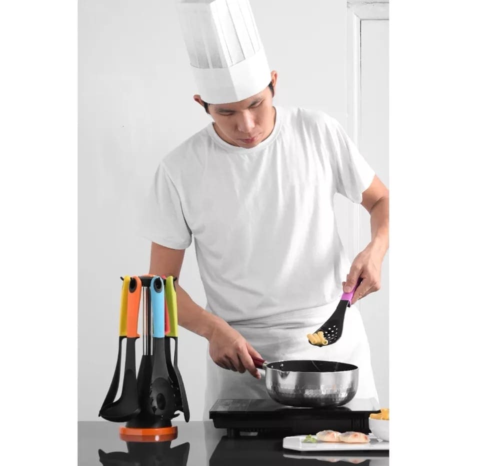 Silicone Cooking Utensils Set With Holder, Non-Stick Pan Heat Resistant Nylon Silicone Baking Set Silicone Cooking Utensils Set With Holder, Non-Stick Pan Heat Resistant Nylon Silicone Baking Set